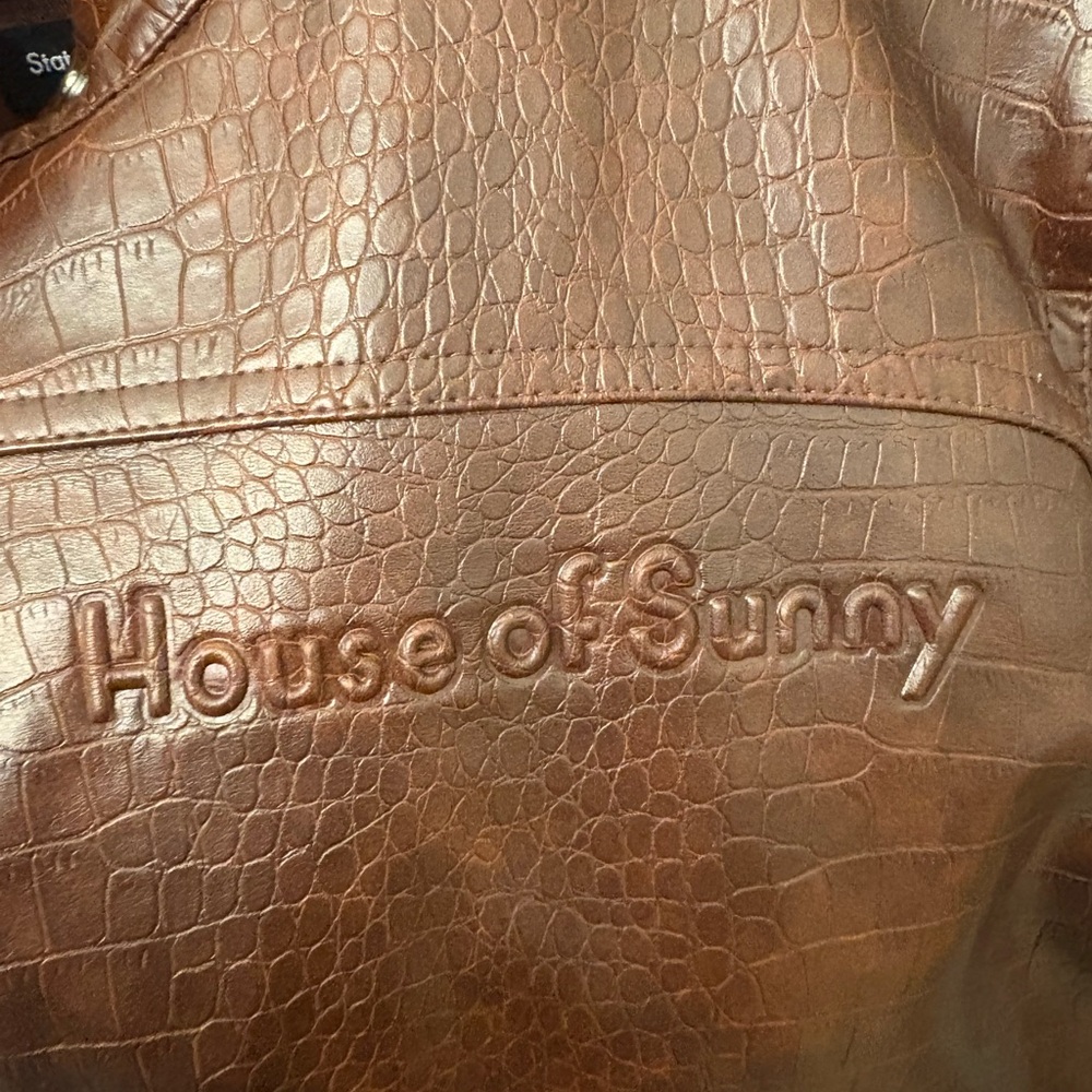 House of Sunny take a trip racer Brown Jacket - Picture 3 of 15